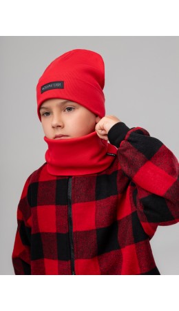 Комплект (шапка, снуд) 13-176MU; красный