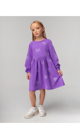 Платье 18-189MD; фиолетовый (белый)
