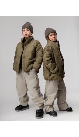 Брюки утепленные 33-49МU; серо-бежевый