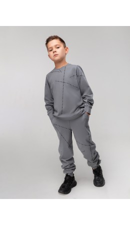 Костюм 11-263МU; серый (черный)