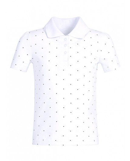 футболка-поло 1ДДПК4118804н; темно-синий горох 2 на белом