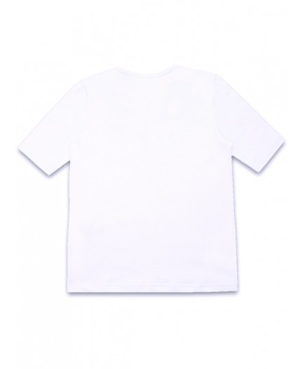 футболка 1ДДБК1568804; белый / Красивый воротник