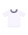 футболка 1ДДБК1568804; белый / Ажурный воротник