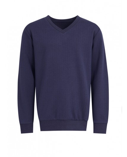 пуловер 1ПДУД4445176; твид темно-синий+ярко-синий
