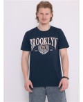 футболка 1МДФК4525006; темно-синий77 / Бруклин надпись