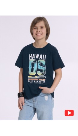 футболка 1ПДФК4332001; темно-синий77 / Гаваи