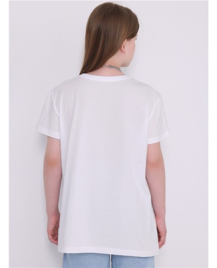 футболка 1ДДФК4512001; белый / Стоя на голове