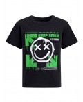 футболка 1ПДФК4332001; черный / Смайл и стрелы