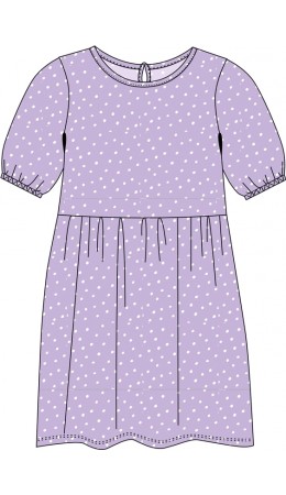 платье 1ДПК4402804н; белые пятнышки на светло-сиреневом