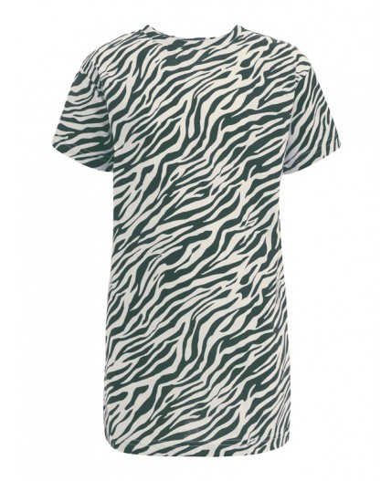 платье 1ДПК4410001н; зебра зеленый+сливки