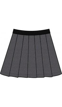 юбка 1ДЮК4420258н; гусиная лапка мелкая черный+серый+черный