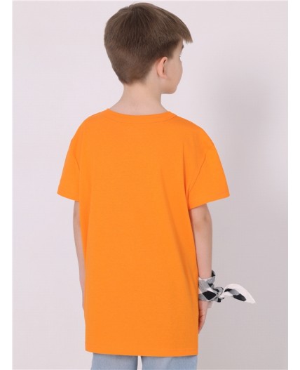 футболка 1ПДФК4518001; ярко-оранжевый267 / Смайл в наушниках