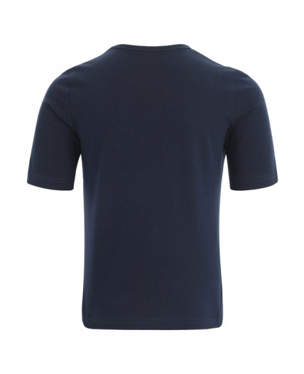 футболка 1ДДФК1568804; темно-синий77 / Острый воротничок на темном