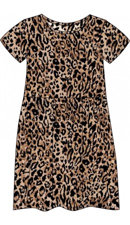 платье 1ДПК4291001н; черный леопард на коричневом