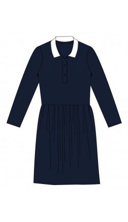 платье 1ДПД4307090; темно-синий77+белый