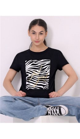 футболка 1ЖДФК3965001; черный / Feel Good Zebra