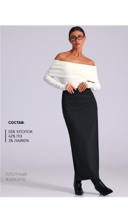 юбка 1ЖЮД4827176; твид елочка черный