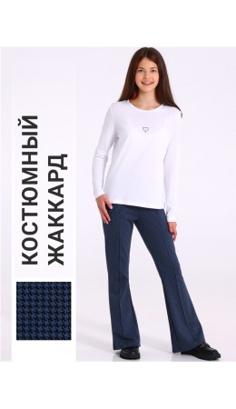 брюки 1ДББ4672176; гусиная лапка черный+ярко-синий