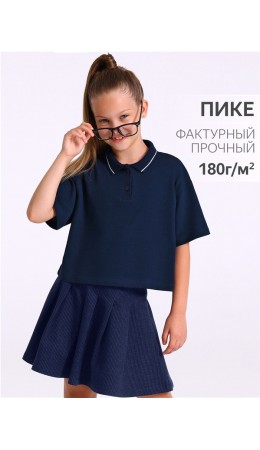 футболка-поло 1ДДПК4727090; темно-синий77+темно-синий77+белый