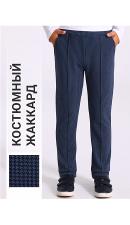 брюки 1ПББ837176; гусиная лапка черный+ярко-синий