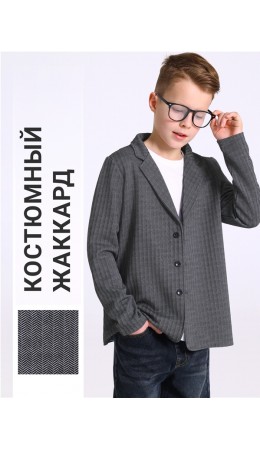 пиджак 1ПДИД4234176; твид черный+серый