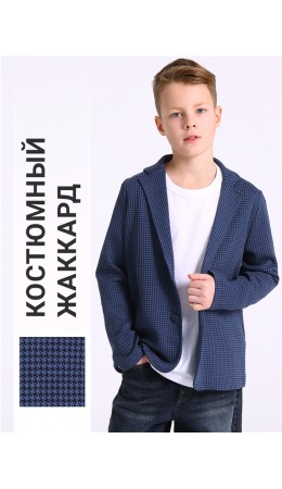 пиджак 1ПДИД4482176; гусиная лапка черный+ярко-синий