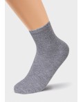 CLE Носки жен.Д201М махр.след, меланж серый