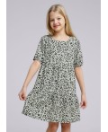 CLE Платье дев. 843010штн, зелёный/чёрный