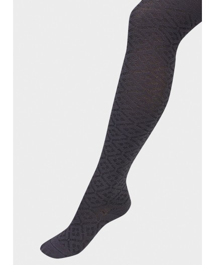 CLE Колготки дет.КД118 134-146 база хл+эл, т.серый