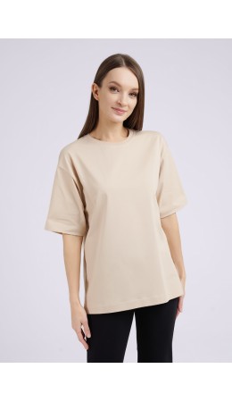 CLE LF012 Футболка жен. ЧБ база, бежевый