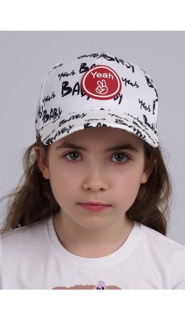 CLE Бейсболка дет 68 х/б (1624), белый