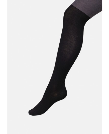 CLE Колготки дет.КД1318 116-128 fashion хл+эл, чёрный/т.серый