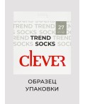 CLE Носки муж.К3419 23Ф хл+эл, меланж т.серый