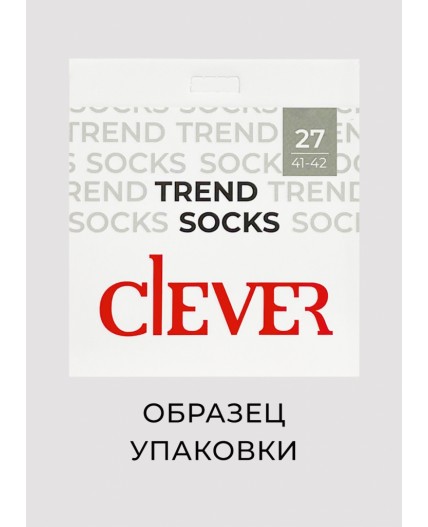 CLE Носки муж.К3424 23Ф хл+эл, чёрный