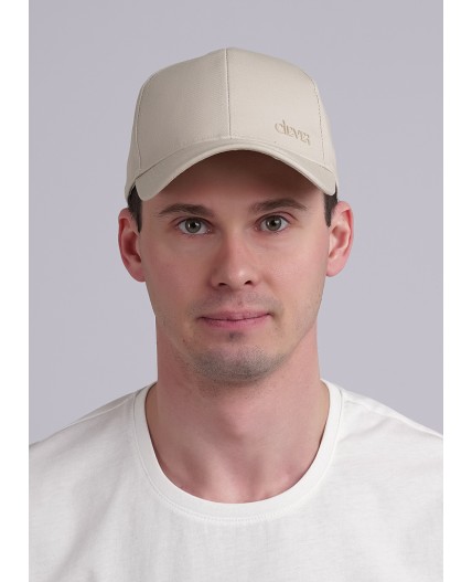 CLE Бейсболка 24 х/б (GK1601-1001 кепка с козыр), бежевый