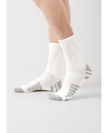 CLE Носки муж.S312П спорт база плюш, белый