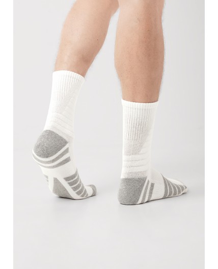 CLE Носки муж.S312П спорт база плюш, белый