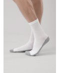 CLE Носки муж.S313П спорт махра плюш, белый/меланж серый