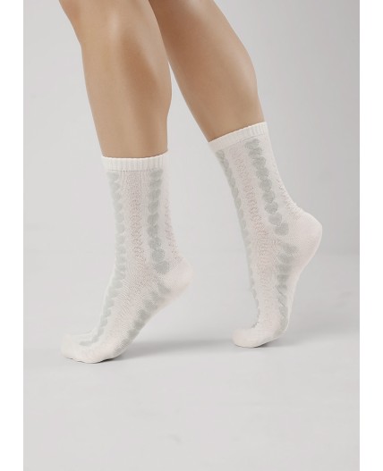 CLE Носки жен.Д5514 8 марта хл+эл, св.бежевый