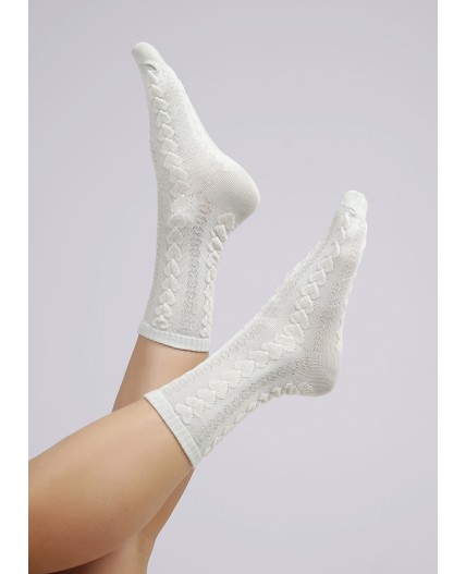 CLE Носки жен.Д5514 8 марта хл+эл, св.зелёный