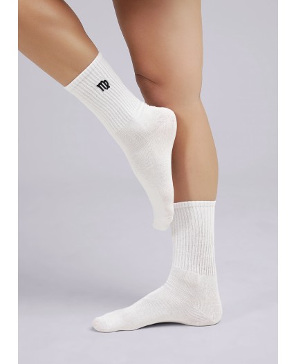 CLE Носки жен.Д5538/6 8 марта дева, белый