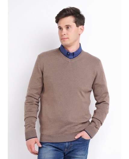 CLE Джемпер муж. 602806х, меланж т.бежевый