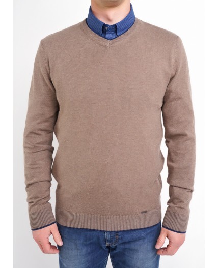 CLE Джемпер муж. 602806х, меланж т.бежевый