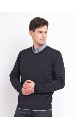 CLE Джемпер муж. 602806х, меланж т.серый