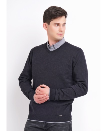 CLE Джемпер муж. 602806х, меланж т.серый