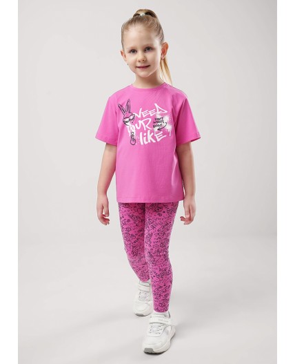 CLE Лосины дев. 903633гн, розовый/чёрный