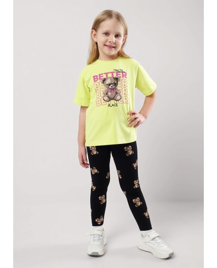 CLE Лосины дев. 903633гн, чёрный/коричневый