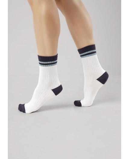 CLE Носки жен.Д5546 грэй хл+эл, белый