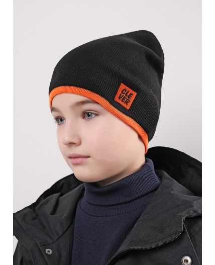 CLE Шапка дет. 554325ха, чёрный/оранжевый