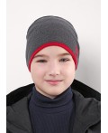 CLE Шапка дет. 554325ха, меланж т.серый/красный